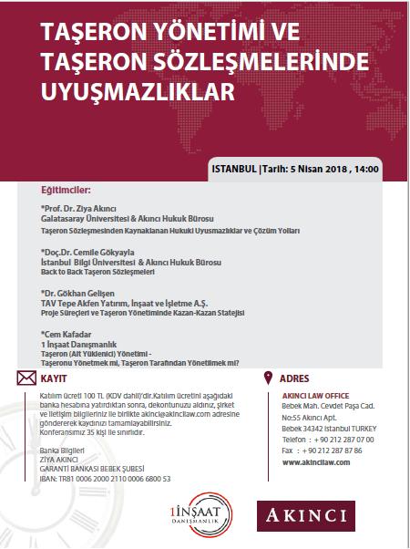 Taseron Yonetimi ve Taseron Sozlesmelerinde Uyusmazlıklar